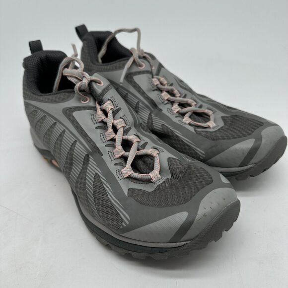 Merrell Trail Running Shoes Womens Size 9 Gray Black Vibram Lace Up J500146 - Picture 5 of 13
